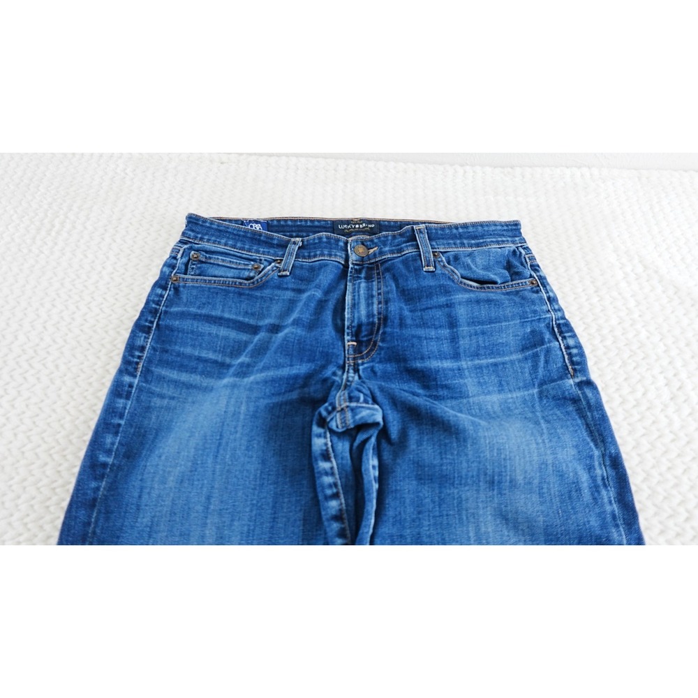Lucky Brand Jeans Womens 12/31 orta premium Blue Slim Denim Pants Dark Wash Y2K - Picture 2 of 16